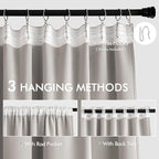 MIULEE Stone Back Tab Blackout Curtains 72 Inches Long 2 Panels Set - Image 4