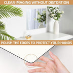 Stick on Small Mirror for Wall Decor, 4 Pack 11.7”x11.7” Acrylic Mirror Tiles - Image 6