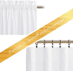 NICETOWN White Velvet Curtains and Drapes 12 ft Long, Extra Long Elegant Wall - Image 3