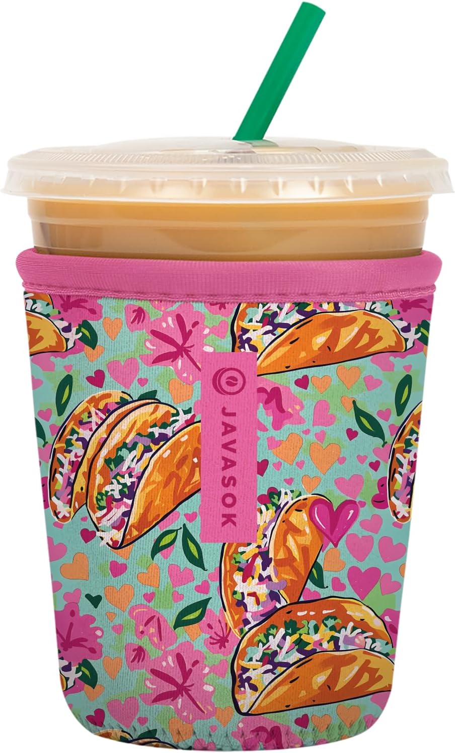 Sok It JavaSok Iced Coffee & Cold Soda Insulated Neoprene Cup Sleeve (Taco 'Bout, Small: 16-20oz)