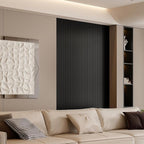 YLL YLL PVC Slat Wall Panel Peel and Stick 236"x 15.7" Faux Black Wood Grain - Image 3