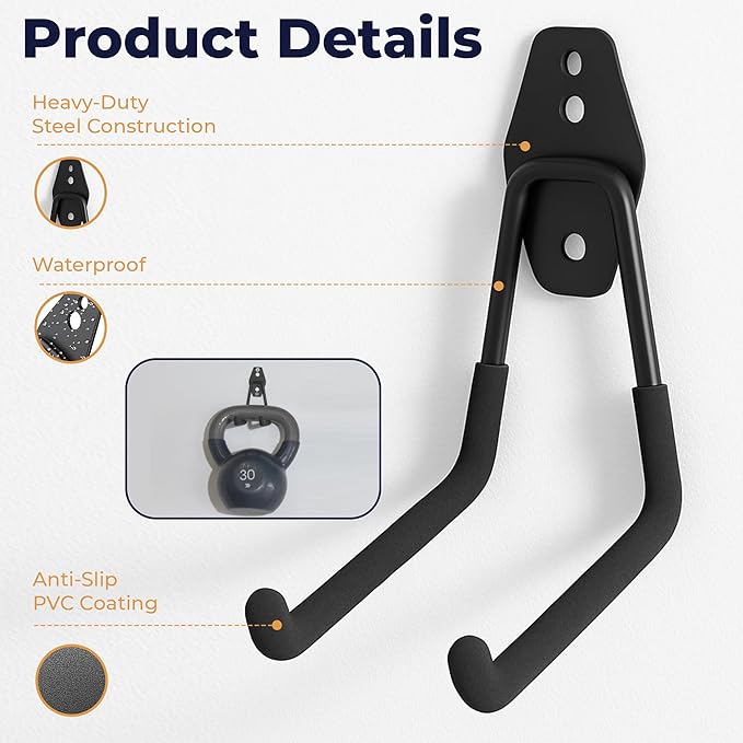 28 Pack Steel Heavy Duty Garage Hooks Storage Hooks - Image 4