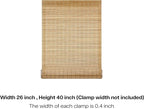 LazBlinds No Tools No Drill Bamboo Roller Shades, Cordless Bamboo Blinds - Image 7