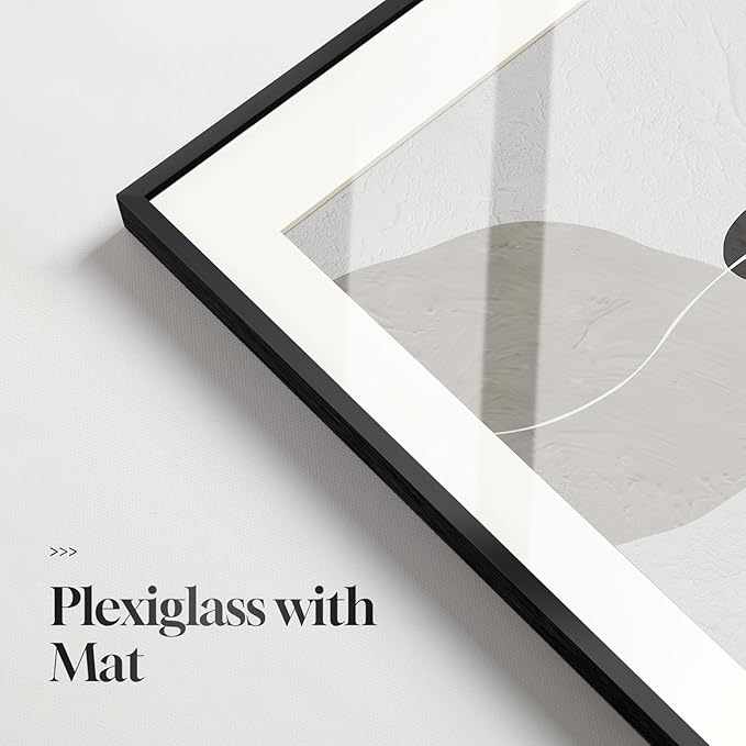 Framed Black and White Abstract Wall Art - Image 6