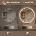 LOVESPEJO 30 Inch Round Backlit Bathroom Mirror - Image 4