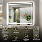 Briivue 48x38 Inch LED Bathroom Mirror - Image 2
