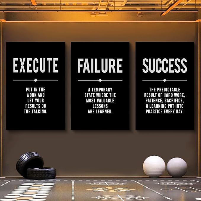 Framed Canvas Wall Art Success Quote, Office Wall Art, Positive Motivational - Image 6