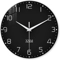 XNM Black Wall Clock Round 24 Inch Battery Operated Silent Wall Clock by XNMwallclock