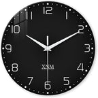 XNM Black Wall Clock for Living Room Minimalist Large Clock Battery Operated 20 by XNMwallclock
