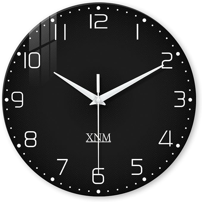 XNM Black Wall Clock for Living Room Minimalist Large Clock Battery Operated 20 by XNMwallclock