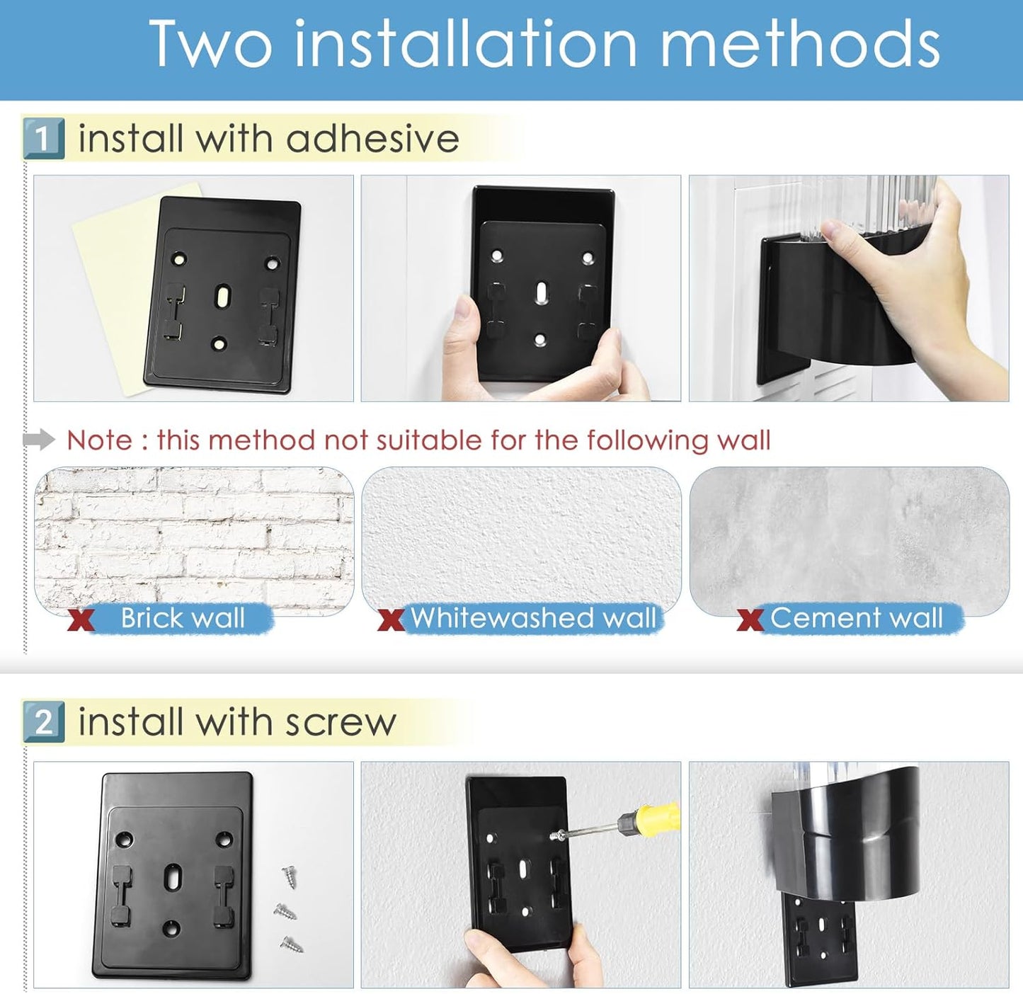 Medium Pull Type Cup Dispenser, Paste or Screw Plate Mountable Cups Holder, Fits 5oz - 7oz Cone or Flat Bottom Cups, 16” Tube Length, Mounting Water Dispenser Cooler or Wall (Medium, Black)