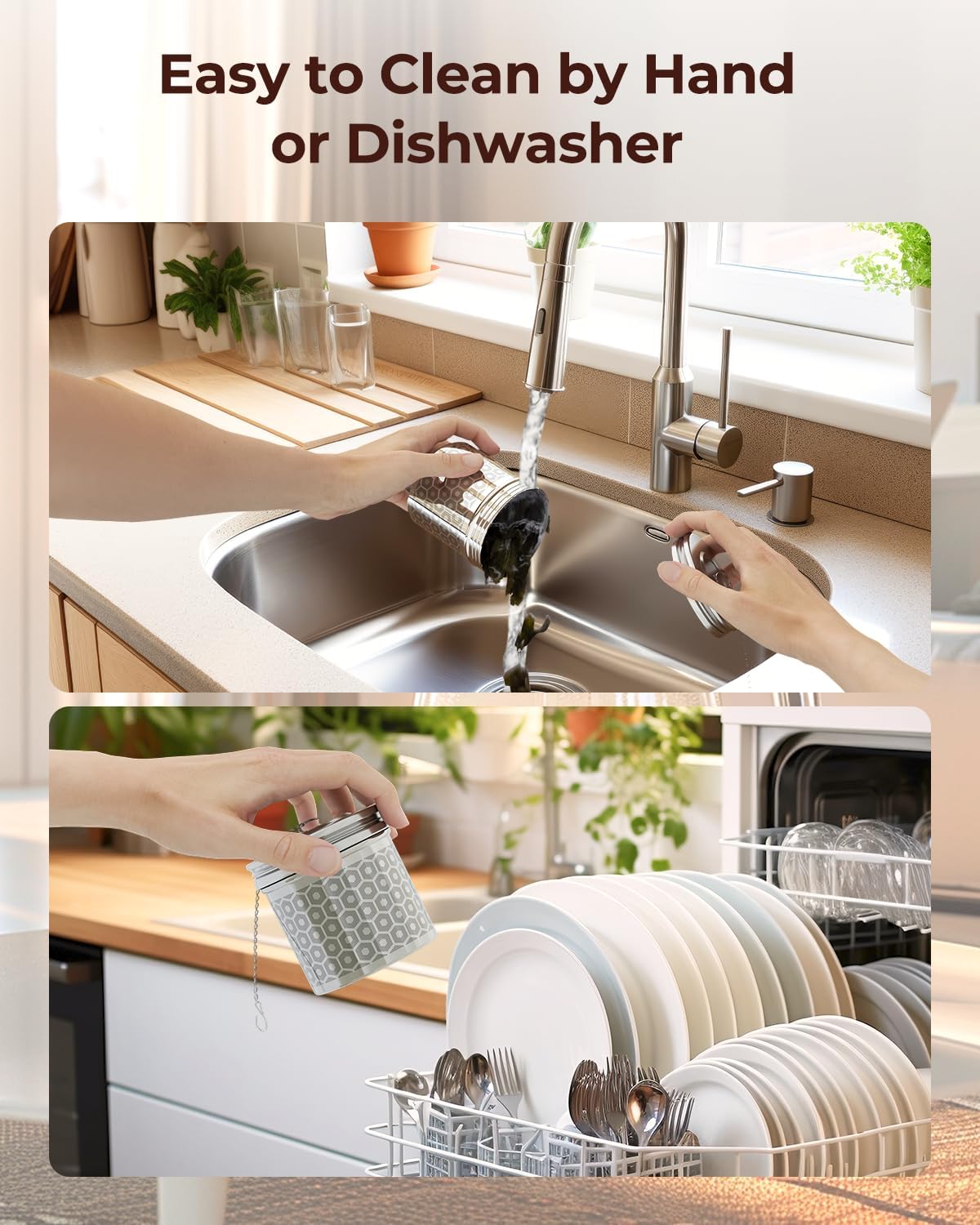 Reinmoson Extra Large Tea Infuser for Loose Tea & Spice Infuser for Cooking, Extra Fine Mesh Tea Strainers, 304 Stainless Steel Steeper for Black Tea, Rooibos, etc