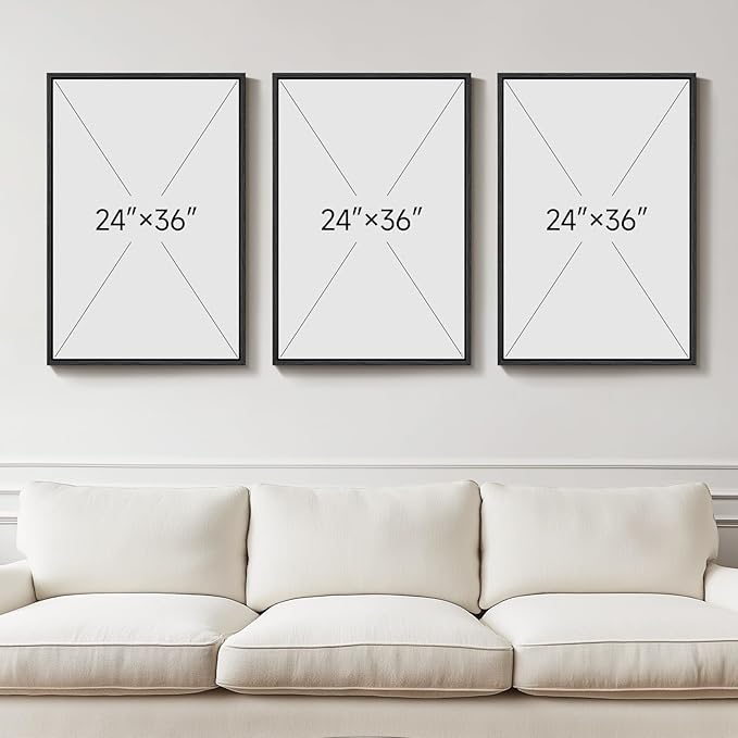 Large Framed Black and White Abstract Wall Art - Image 3