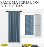 NICETOWN Window Curtains for Bedroom, Smoky Blue, 2 Panels, W42 x L48 -Inch - Image 5
