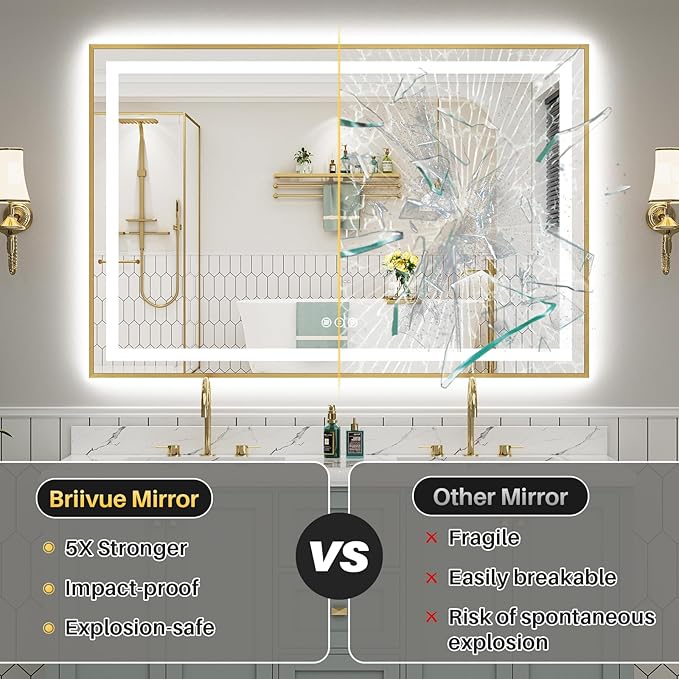 48x40 Inch LED Bathroom Mirror - Image 8