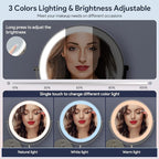 Rocollos Rechargeable Wall Mounted Lighted Makeup Mirror, 8 Inch Double-Sided - Image 3