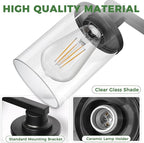DORESshop Bathroom Light Fixtures, 5-Light Black Bathroom Lighting Fixtures - Image 4