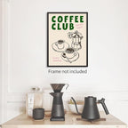 PDFI Kitchen Wall Art Coffee Club Canvas Print Vintage Coffee Artwork Posters - Image 5