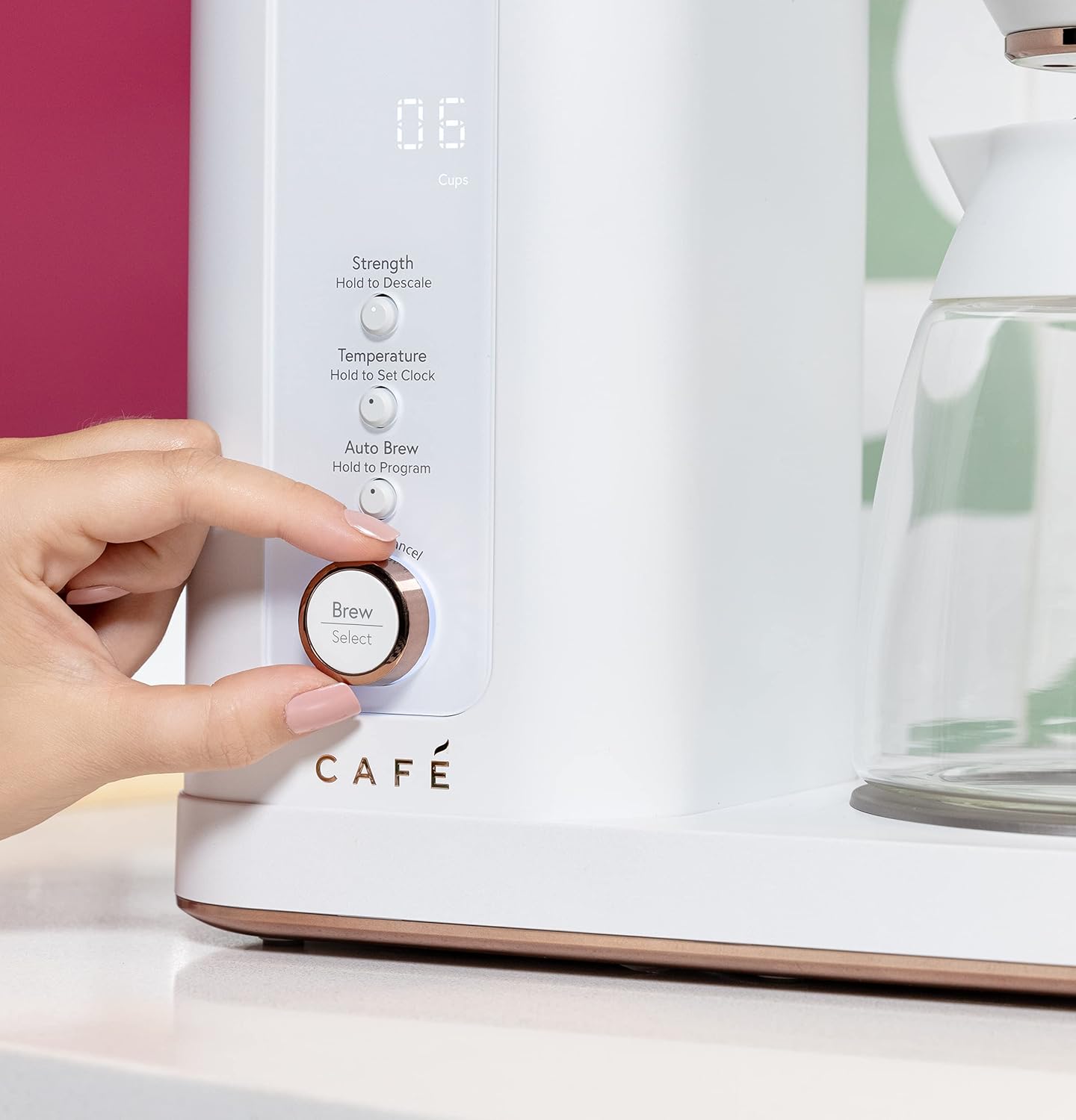 Café Specialty Drip Coffee Maker | 10-Cup Glass Carafe | WiFi Enabled Voice-to-Brew Technology | Smart Home Kitchen Essentials | SCA Certified, Barista-Quality Brew | Matte White (Renewed)