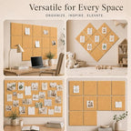 Large Cork Boards for Walls – 48" x 36" Self Adhesive Felt Wall Tiles - Image 5