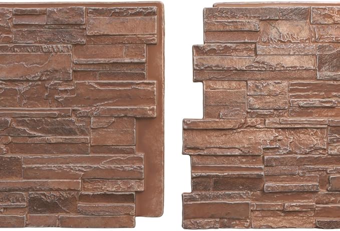 EverStone Cascade Faux Stone Panel, 48 5/8"W x 24 3/4"H x 1 1/4"D, York Town - Image 8