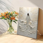 Abstract Jesus Walking on Water Canvas Wall Art Christian Spiritual Wall Decor - Image 4