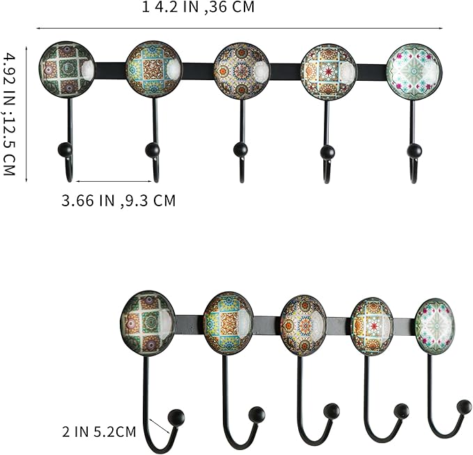 Boho Coat Rack Wall Mounted - Image 4