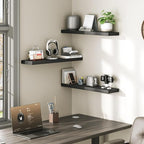RALGEND Floating Shelves for Wall, 1.5" Thick Wall Shelf Set of 3 - Image 5