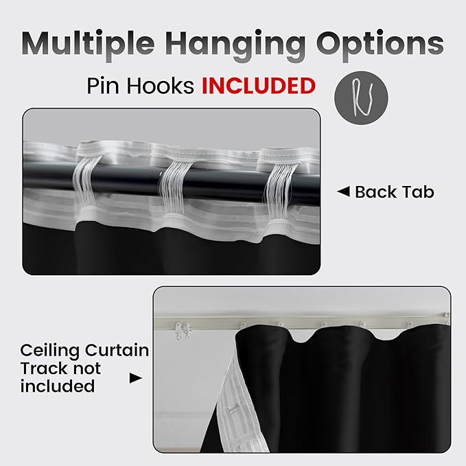 Room Divider Blackout Ceiling Track Curtains - Image 2