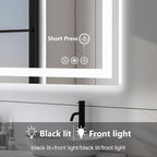 DUMOS 24.1"x36.1" LED Bathroom Mirror, Smart Anti-Fog Bathroom Vanity Mirror - Image 5