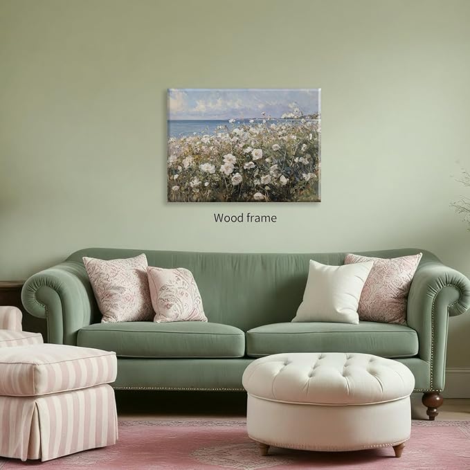 Nature Landscape Wall Art Coastal Wildflower Poster 24X36 inch Framed French - Image 6