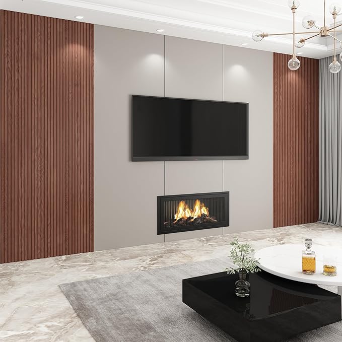 8-Pack WPC Wall Panels 118’’ x 6.3’’ 3D Slat Wall Panel Acoustic Wall Paneling - Image 5