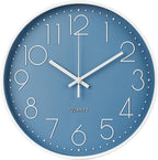 Wall Clock 10 Inch Non-Ticking Silent Modern Simple Style Round Decor Clock by BAKBRAND