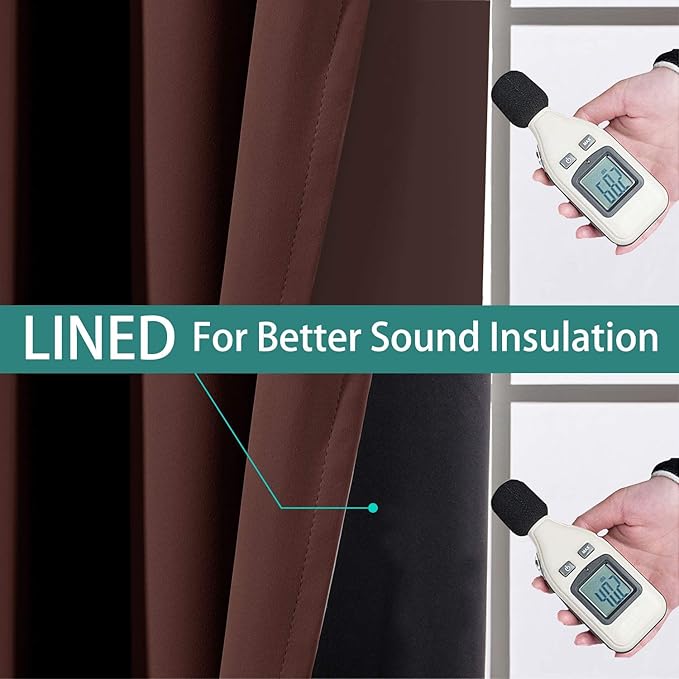 Yakamok Blackout Extra Wide Patio Sliding Door Curtains, Grommet Thermal - Image 4