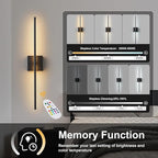 KARTOOSH 32.2 Inch 9 RGB Color Battery Operated Wireless Wall Sconces Set of Two - Image 6