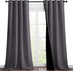 NICETOWN Grey Full Shade Curtain Panels, Pair of Thermal Insulated & Energy by NICETOWN