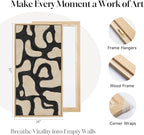 Framed Neutral Horizontal Abstract Wall Art - Image 6