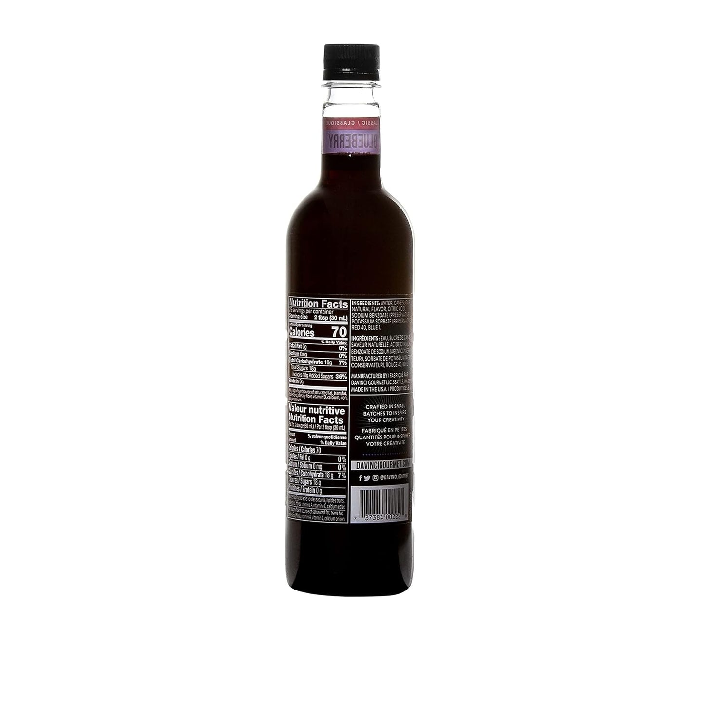 DaVinci Gourmet Classic Blueberry Syrup, 25.4 Fluid Ounces (Pack of 4)