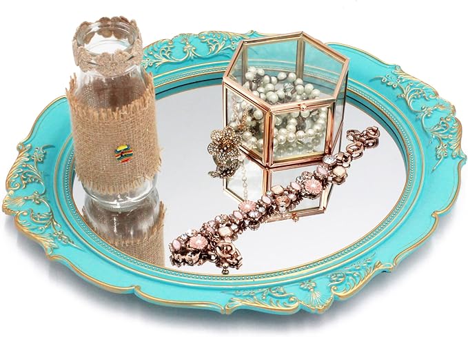 Eaoundm 13.1 x 14.8 inchs Decorative Wall Mirror, Vintage Hanging Mirrors - Image 2