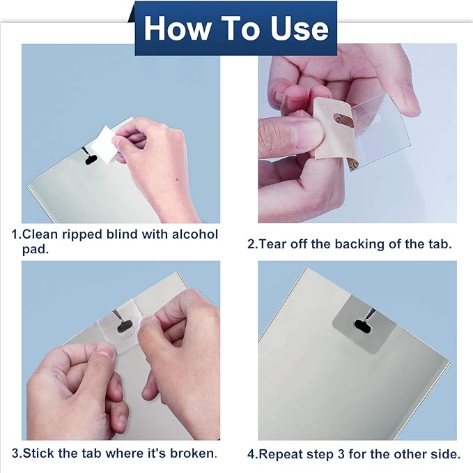 SOGEWO Clear Vertical Blind Repair Tabs, Vertical Blinds tabs/Blind Fixers - Image 3