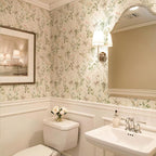 Simon&Siff Vintage Wallpaper Peel and Stick Beige Floral Contact Paper - Image 2