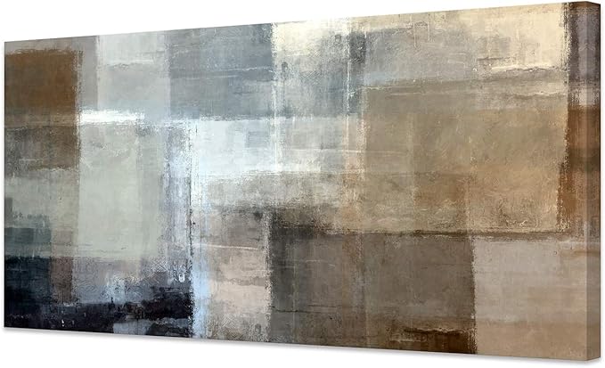 Baisuart A61275 Canvas Prints Abstract Wall Art Print Paintings Grey and Brown by Baisuart