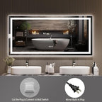 LED Bathroom Mirror 60 x 30 inch, Lighted Bathroom Vanity Mirror - Image 2