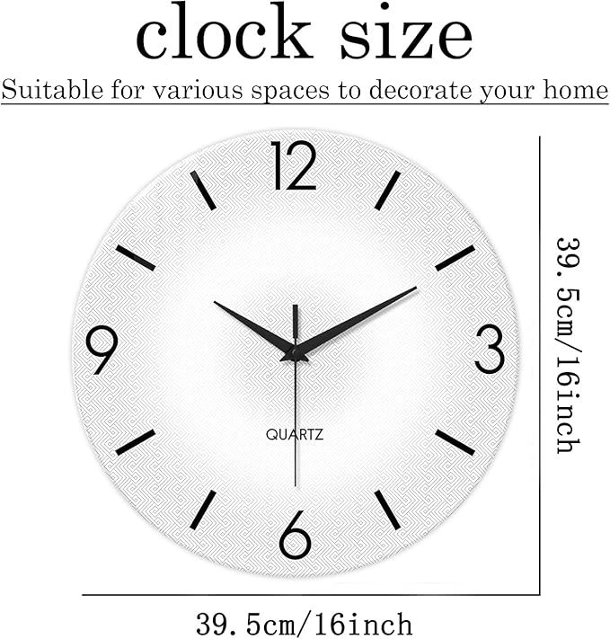 XFM Modern Simple Wall Clock 16 Inch Silent Wall Clocks Battery Operated Big - Image 6