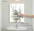 KBIERQN Zen Stone Canvas Wall Art Stacked Stones in Water Poster Print Tranquil - Image 5