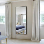 KOCUUY Black Bathroom Mirrors, Oversized Wall Mirror Black Metal Framed Decor - Image 3