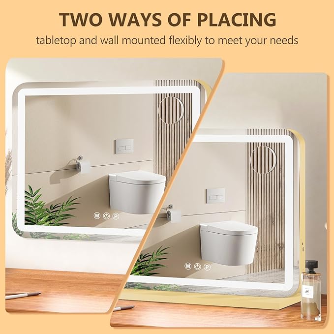 Ratsamee Gold 26" x 20" Vanity Mirror - Image 5