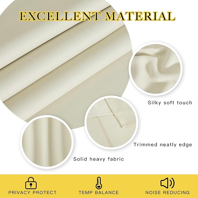 NICETOWN Blackout Sliding Glass Door Curtain, Thermal Insulated Grommet Room - Image 5