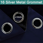 Yakamok 100% Blackout Thermal Insulated Grommet Curtains, Noise Reducing - Image 6