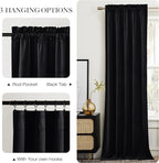 NICETOWN Black 192 inch Long Velvet Curtains - Image 7